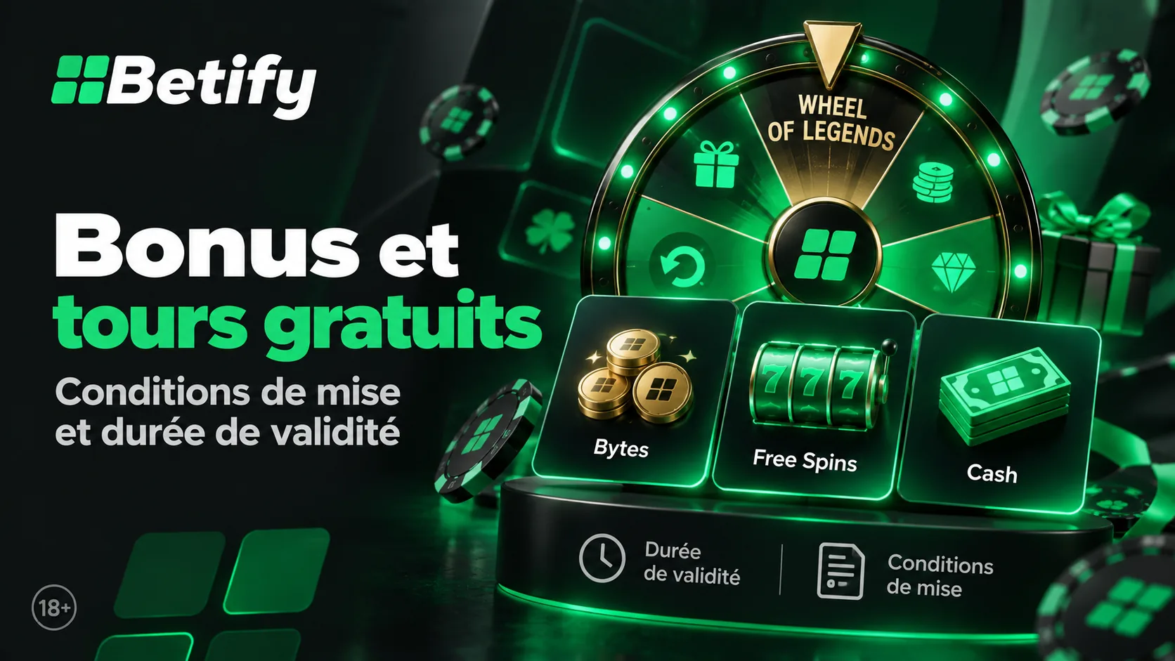 Roue Wheel of Legends, tours gratuits et récompenses Betify